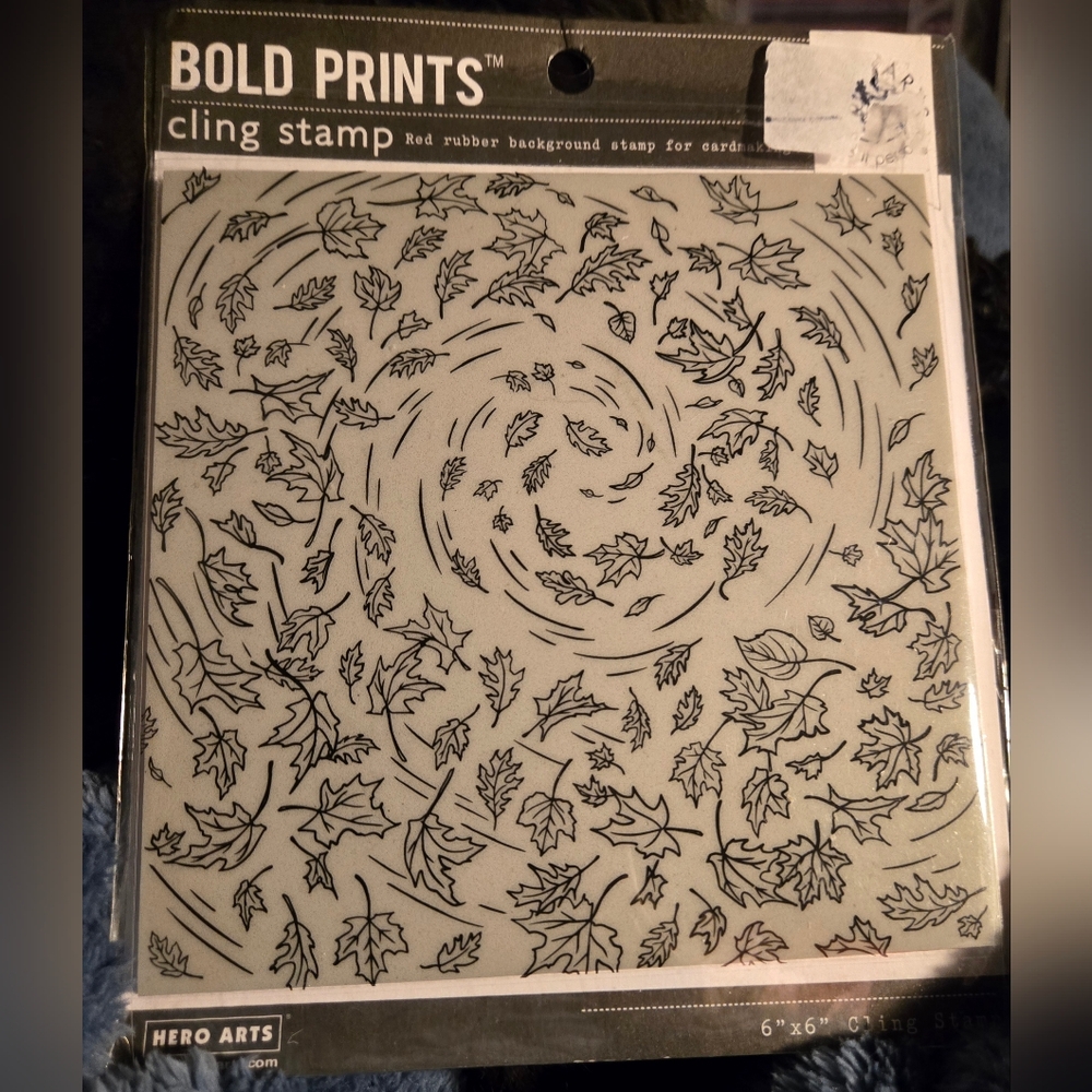 Bold Prints Hero Arts Cling Stamp - Leaf Design